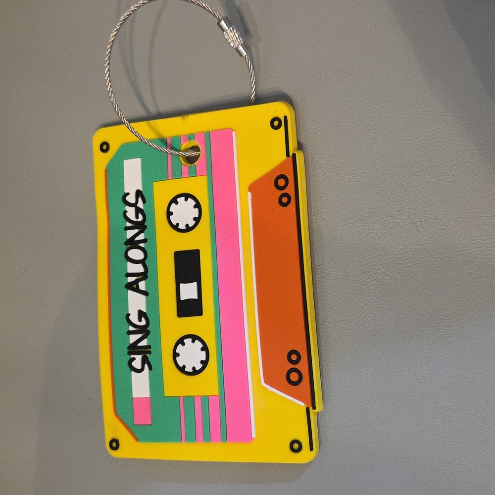 90s Sing Alongs Cassette Luggage Tag NWOT